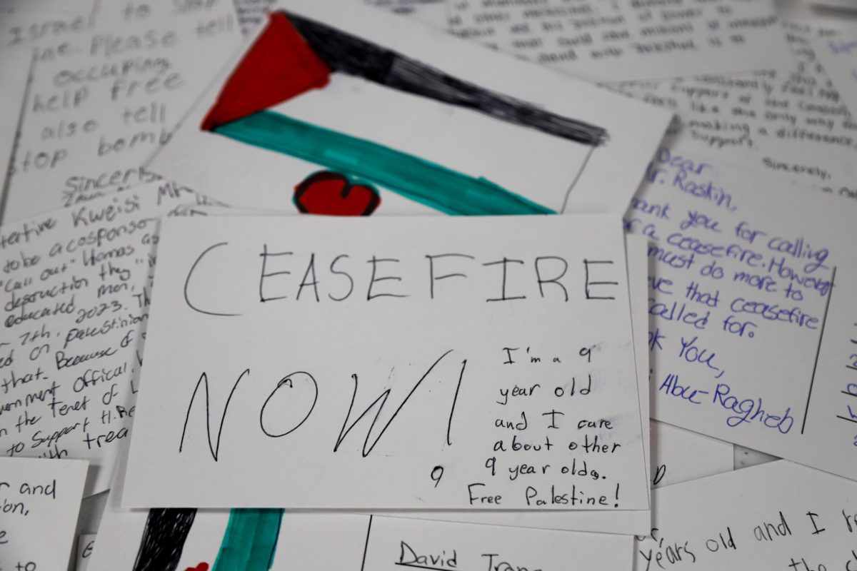 Students+write+over+150+letters+to+protest+for+a+ceasefire+in+Palestine